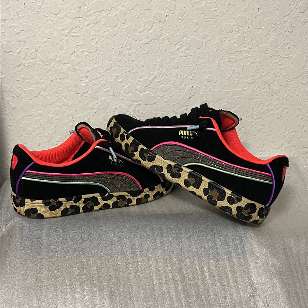 Puma Sophia Webster black Suede Leopard sz 6.5/7 Women